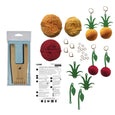 KIT: Earrings: Pineapple Pom Poms