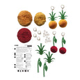 KIT: Earrings: Cherries Pom Pom